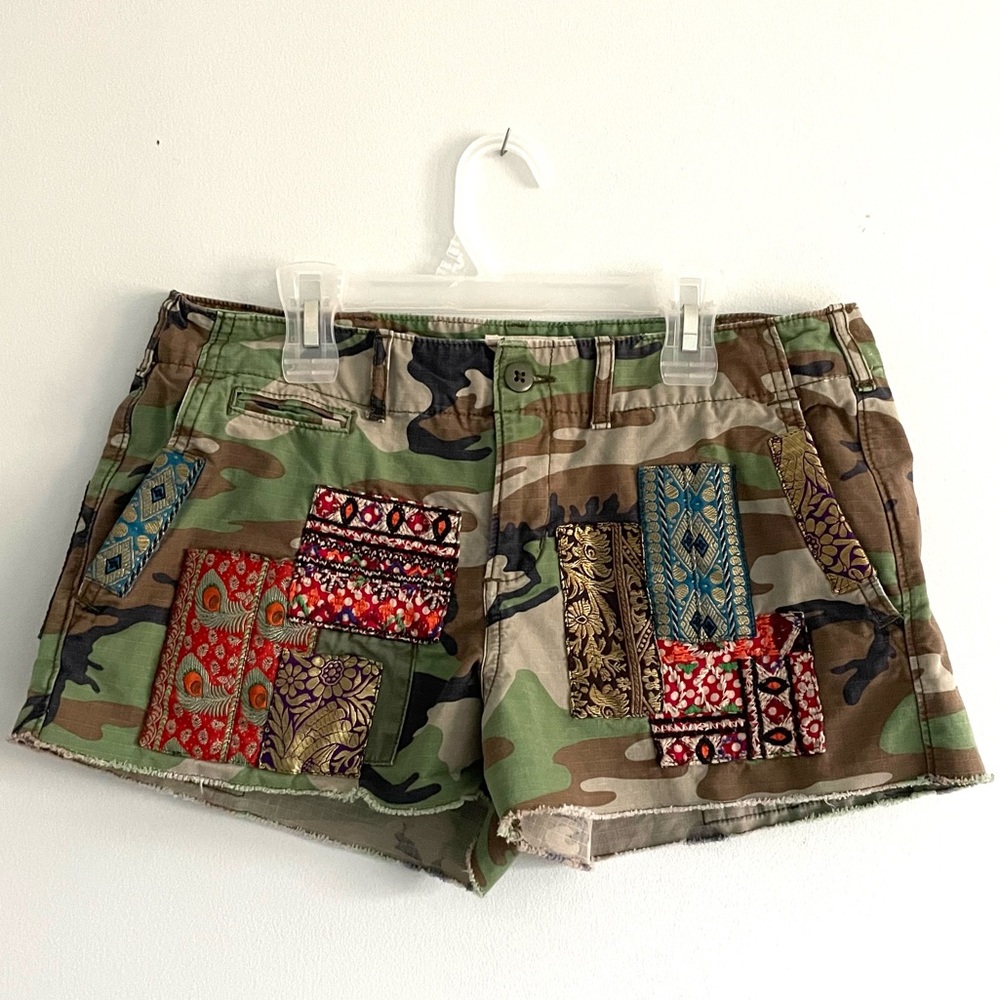 Ralph Lauren Denim & Supply Camo Shorts With Patches